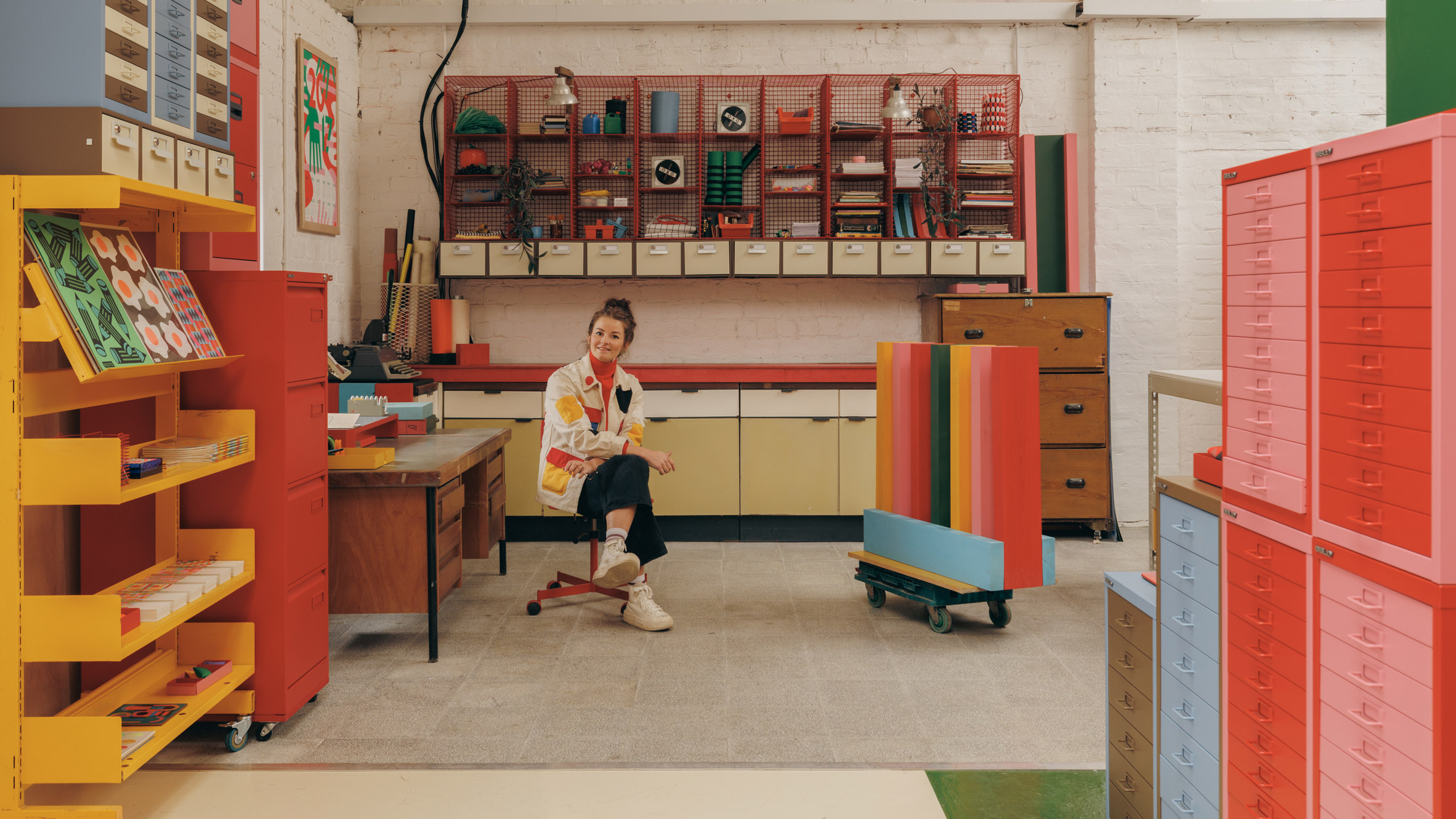 Terrazzo floor in Marcella's studio