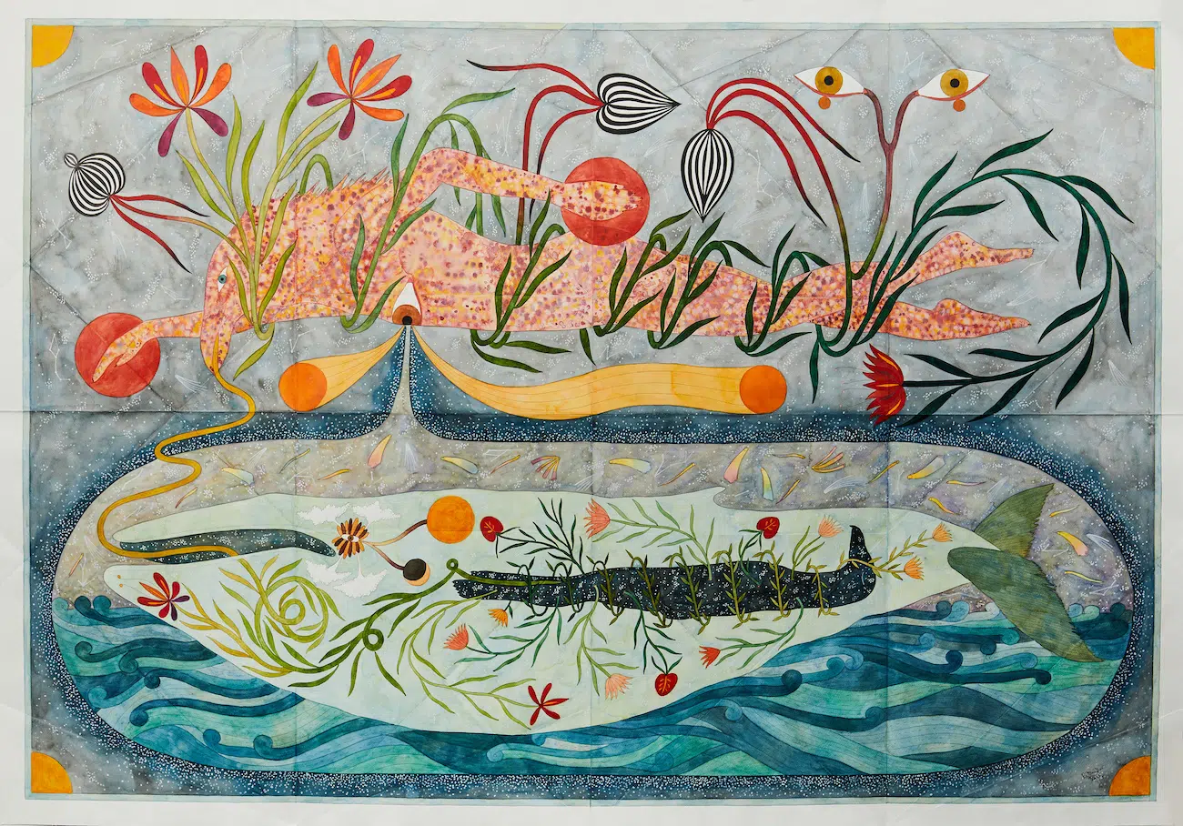 Silo, gouache, watercolor, ink and paper, 2023.