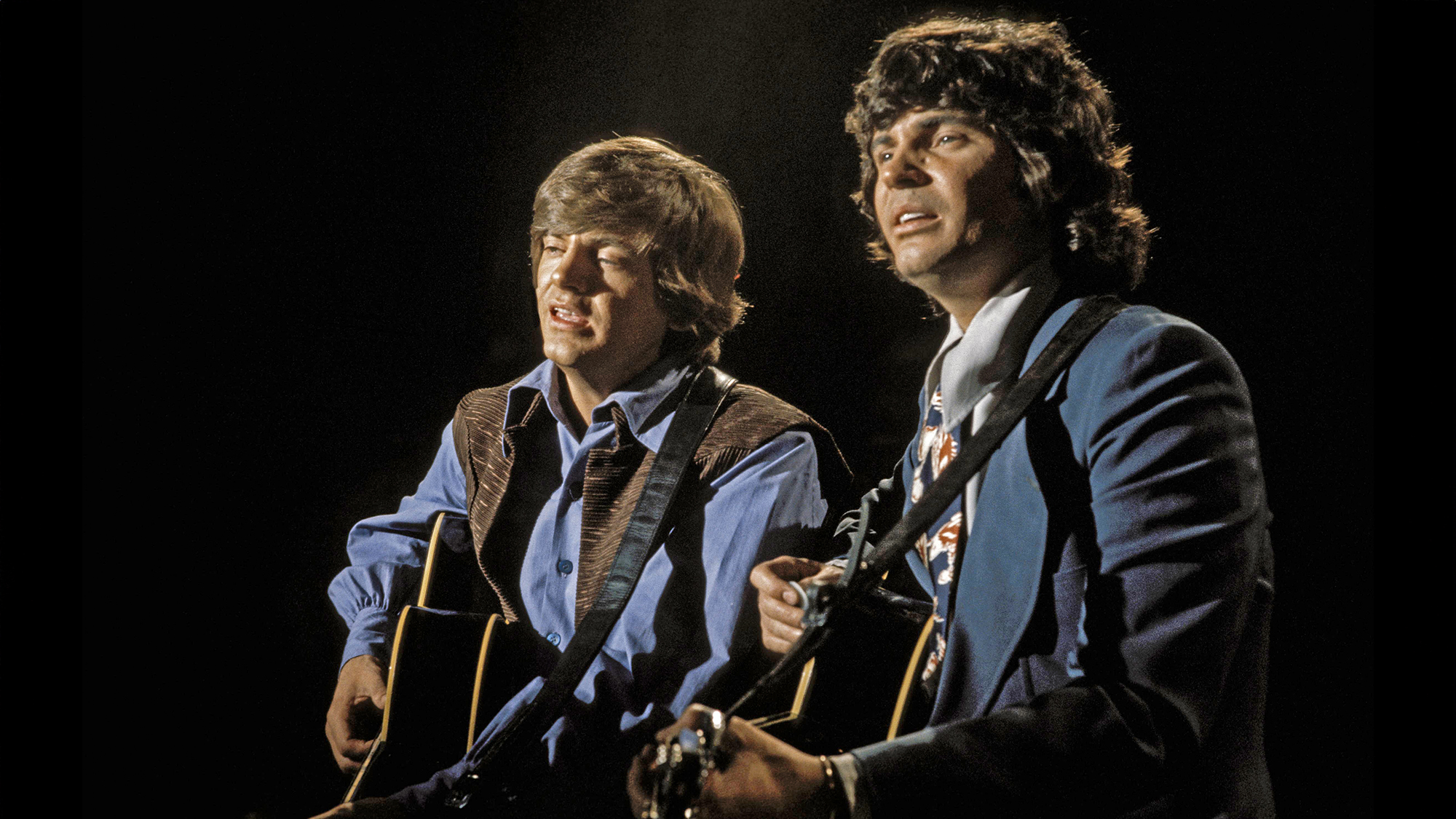 Phil Everly and Don Everly perform on the LWT television show in 1972.