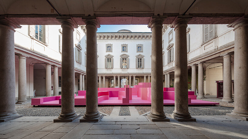 Lina Gottmee fills Milan's Ritta Palace with a pink maze-like landscape - 4