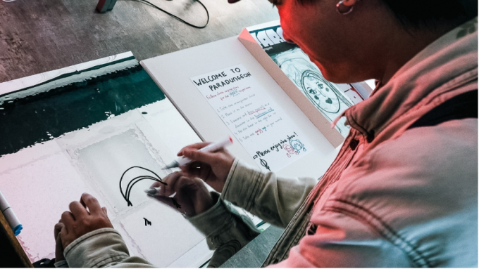 Students working on a project. Photo courtesy: BUV