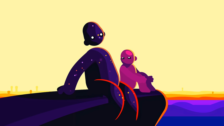 A large space being that talks to humans in ``The Egg''