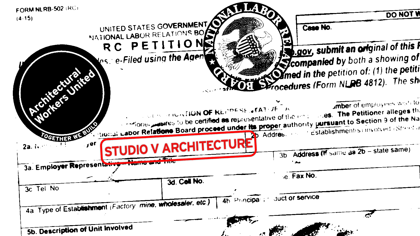 STUDIO V Architecture employees announce trade union movement